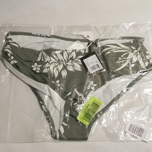 NWT Sunn Lab Swim Green and White Bikini Bottoms